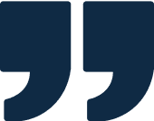 Navy quotation marks symbol on black